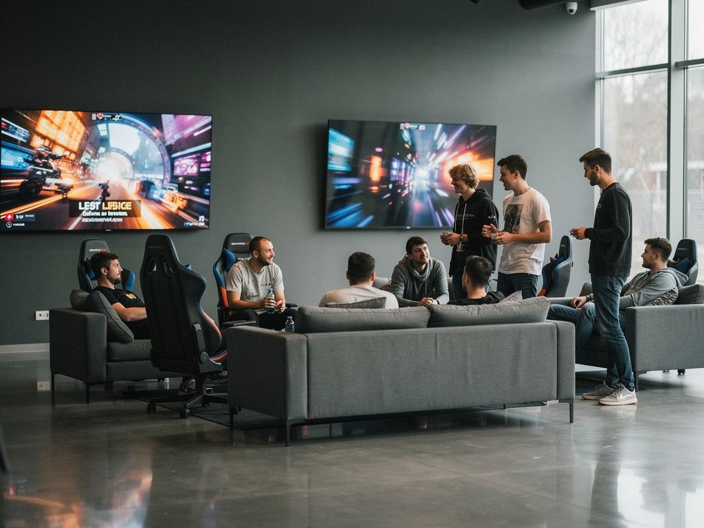 Vibrant Gaming Lounge